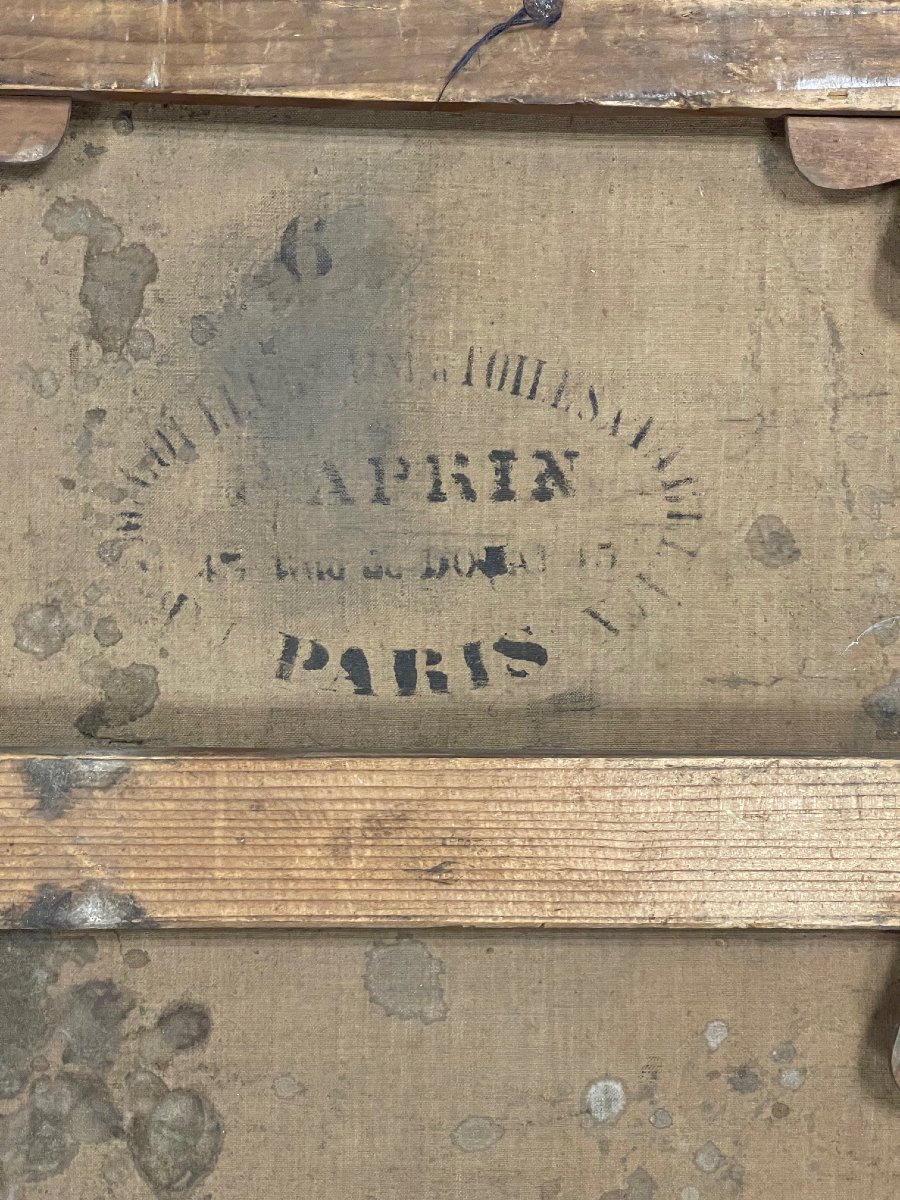 Tableau Félix de Vuillefroy huile sur toile signé paysage XIXème fleurs & prairie-photo-4