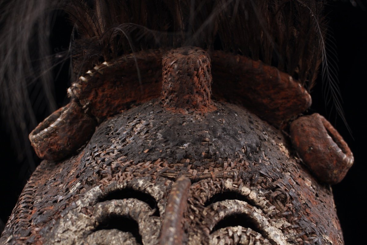 Baba Tagwa Mask, Helmet Mask, Oceanic Art, Oceania, Basketry, Papua New Guinea-photo-3