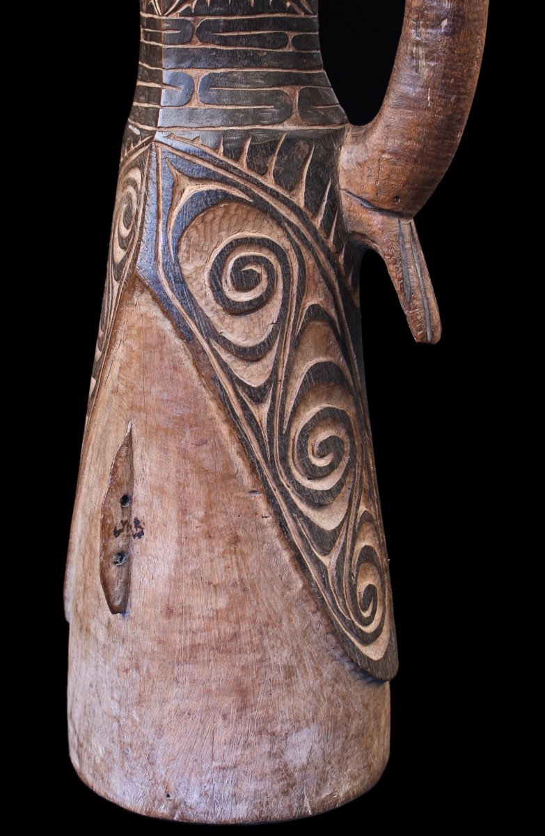 Tambour à Mains, Instrument Traditionnel, Art Océanien, Art Tribal, Papouasie Nouvelle Guinée-photo-4