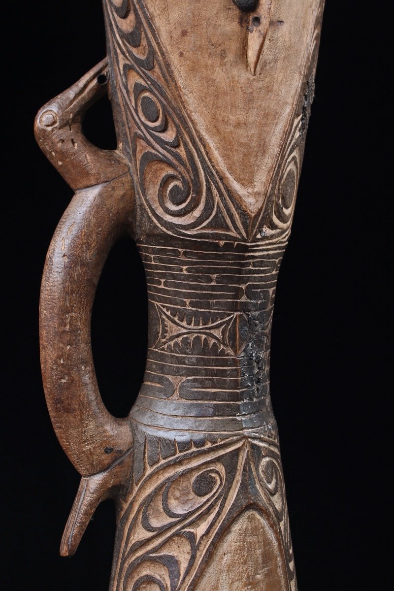 Tambour à Mains, Instrument Traditionnel, Art Océanien, Art Tribal, Papouasie Nouvelle Guinée-photo-7