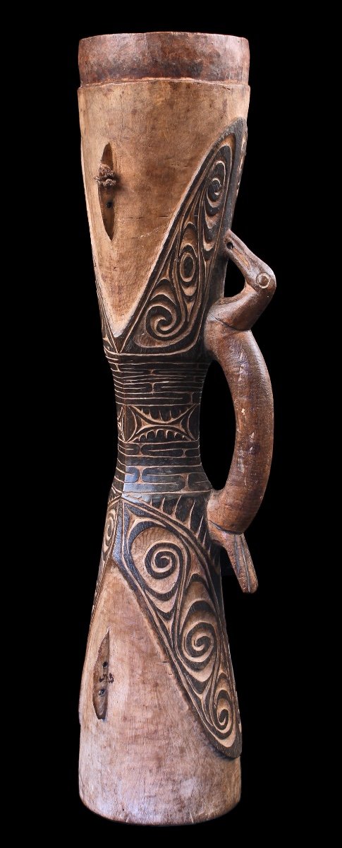 Tambour à Mains, Instrument Traditionnel, Art Océanien, Art Tribal, Papouasie Nouvelle Guinée