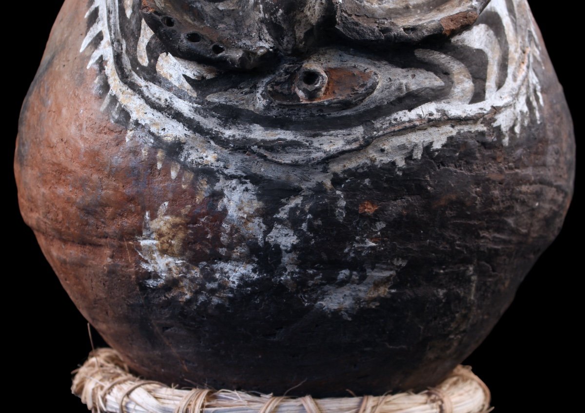 Sago Jar, Traditional Pottery, Oceanic Tribal Art, Oceania, Papua New Guinea-photo-3