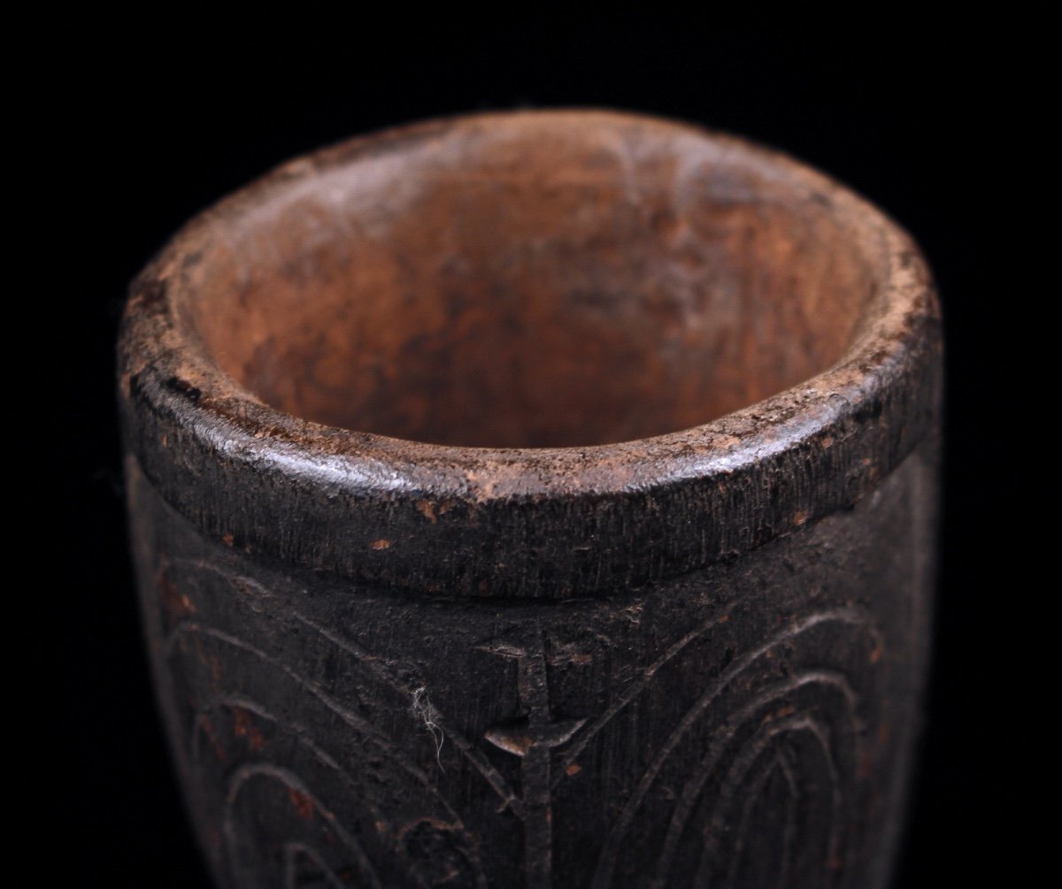 Betel Mortar, Oceanic Art, Tribal Art, Traditional Usual Object, Oceania-photo-3