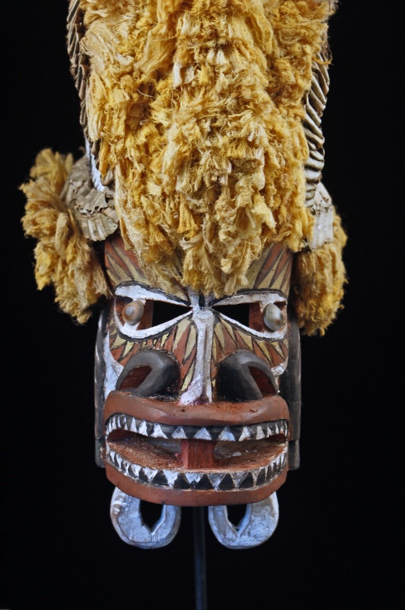 Masque Tatanua, Masque Malagan, Iles Tabar, Papouasie Nouvelle Guinée, Art Océanien, Art Tribal-photo-3