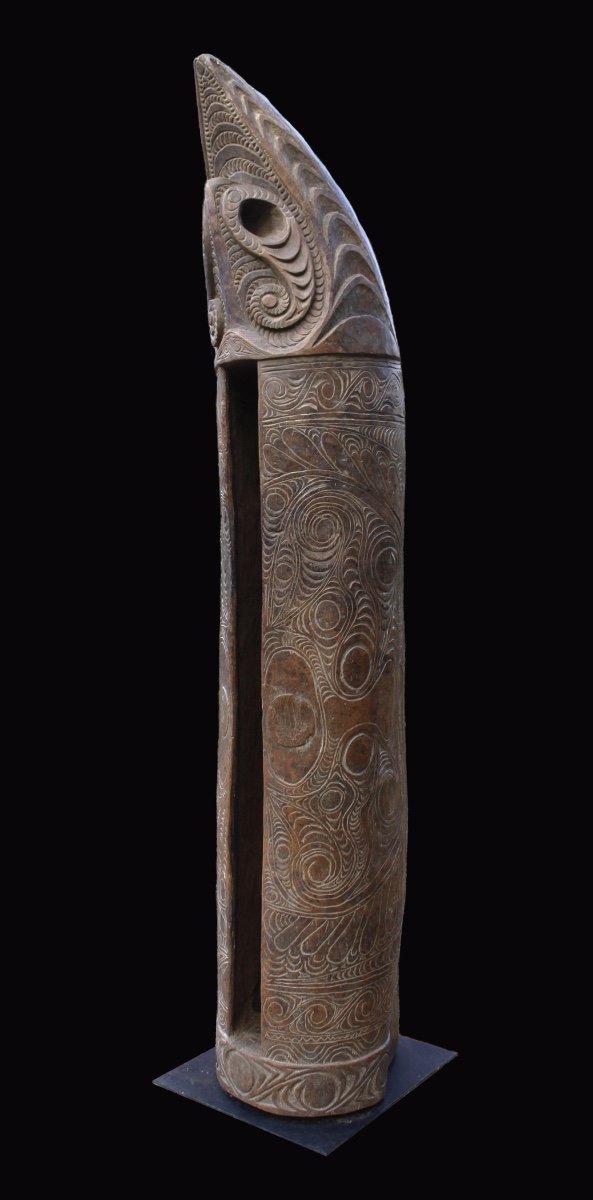 Slit Gong Drum, Papua New Guinea, Tribal Art, Oceanic Art, Garamut, Oceania-photo-2