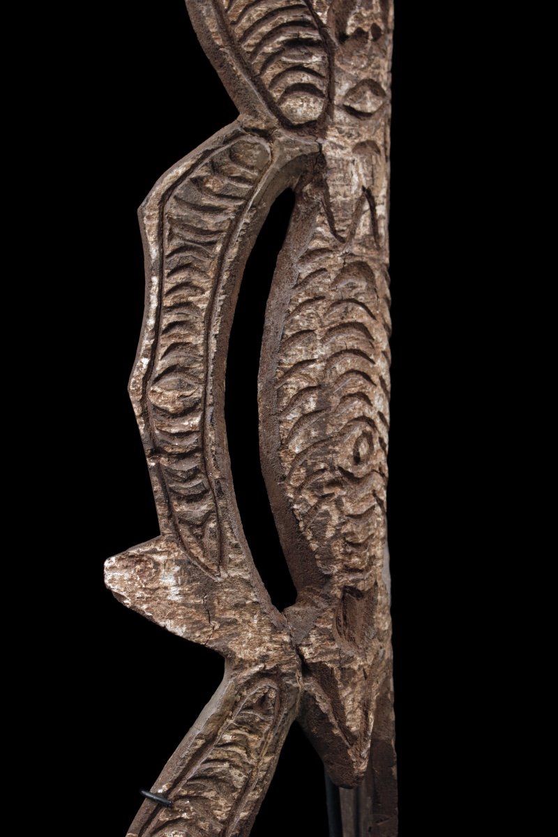 Ritual Charm, Engraved Bark, Tribal Art, Oceanic Art, Oceania, Papua New Guinea-photo-2