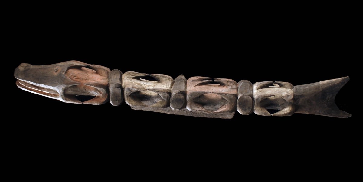 Snake Figure, Tribal Art, Oceanic Art, Sculpture, Papua New Guinea
