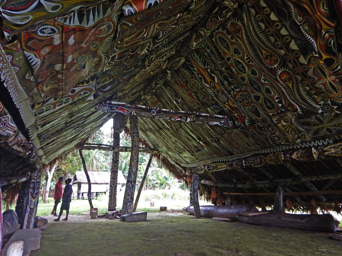 Painted Bark, Kwoma Ethnic Group, Papua New Guinea, Tribal Art, Oceanic Art-photo-5