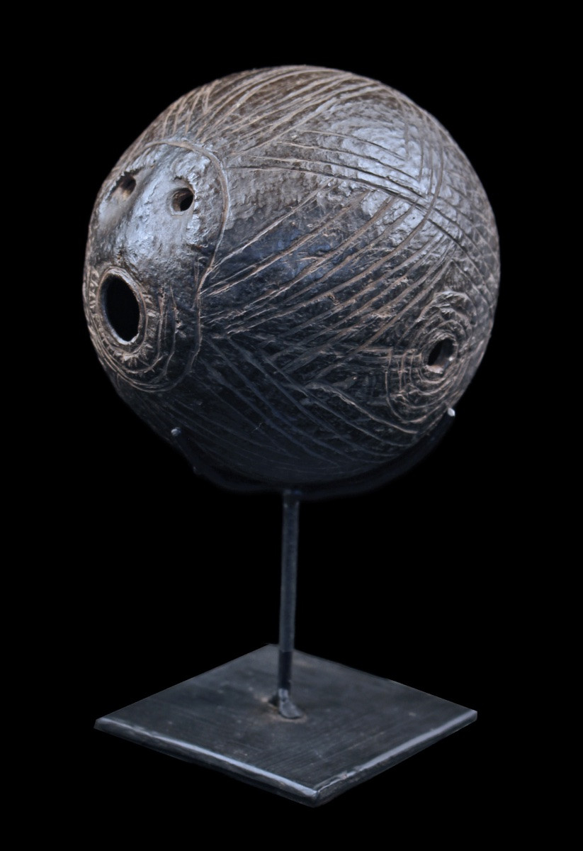 Traditional Flute, Instrument, Carved Coconut, Tribal Art, Oceanic Art, Oceania-photo-1