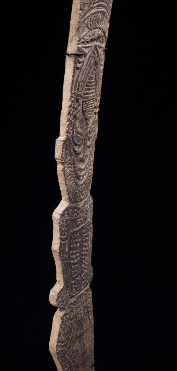 Ritual Charm, Engraved Bark, Tribal Art, Oceanic Art, Oceania, Papua New Guinea-photo-3