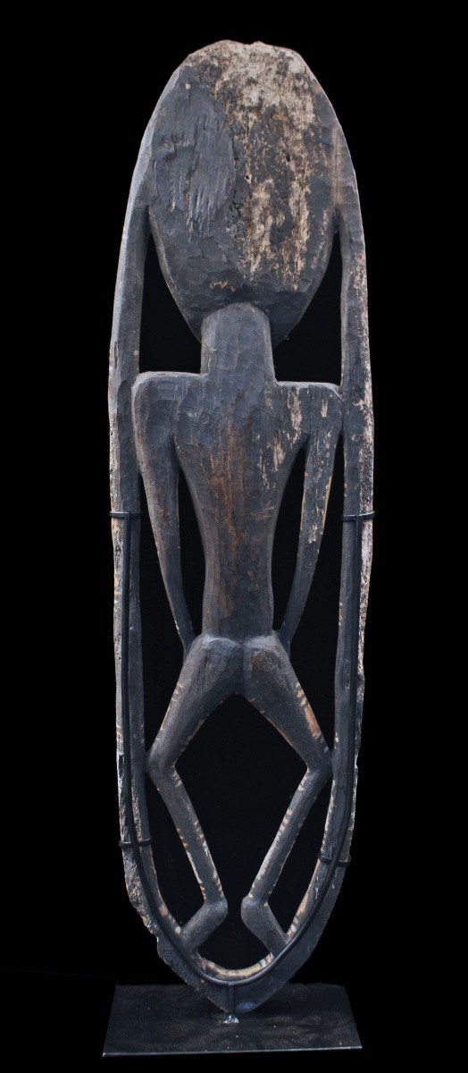 Hook Figure, Oceanic Art, Tribal Art, Oceania, Papua New Guinea, 109 X 29 Cm-photo-7