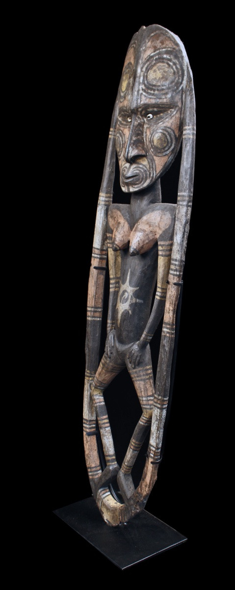 Hook Figure, Oceanic Art, Tribal Art, Oceania, Papua New Guinea, 109 X 29 Cm-photo-8