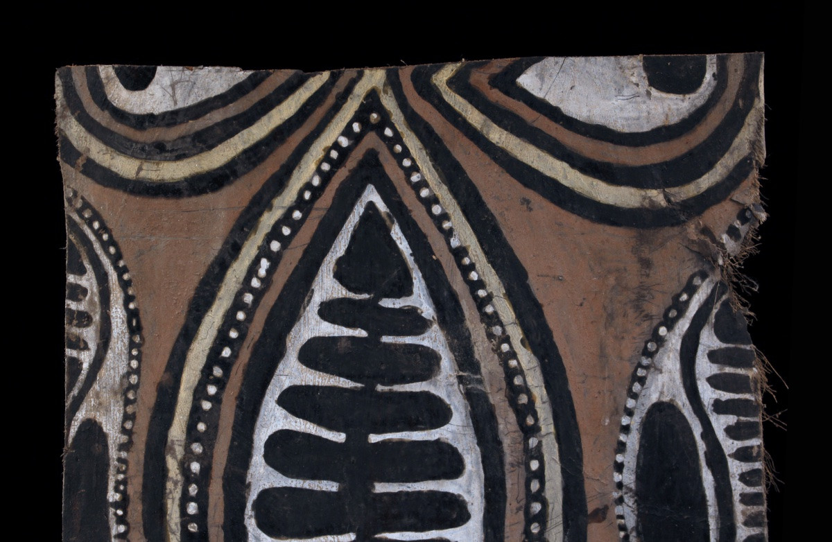 Ecorce Peinte, Papouasie Nouvelle Guinée, art premier, art océanien, art tribal, 94 x 38 cm-photo-2