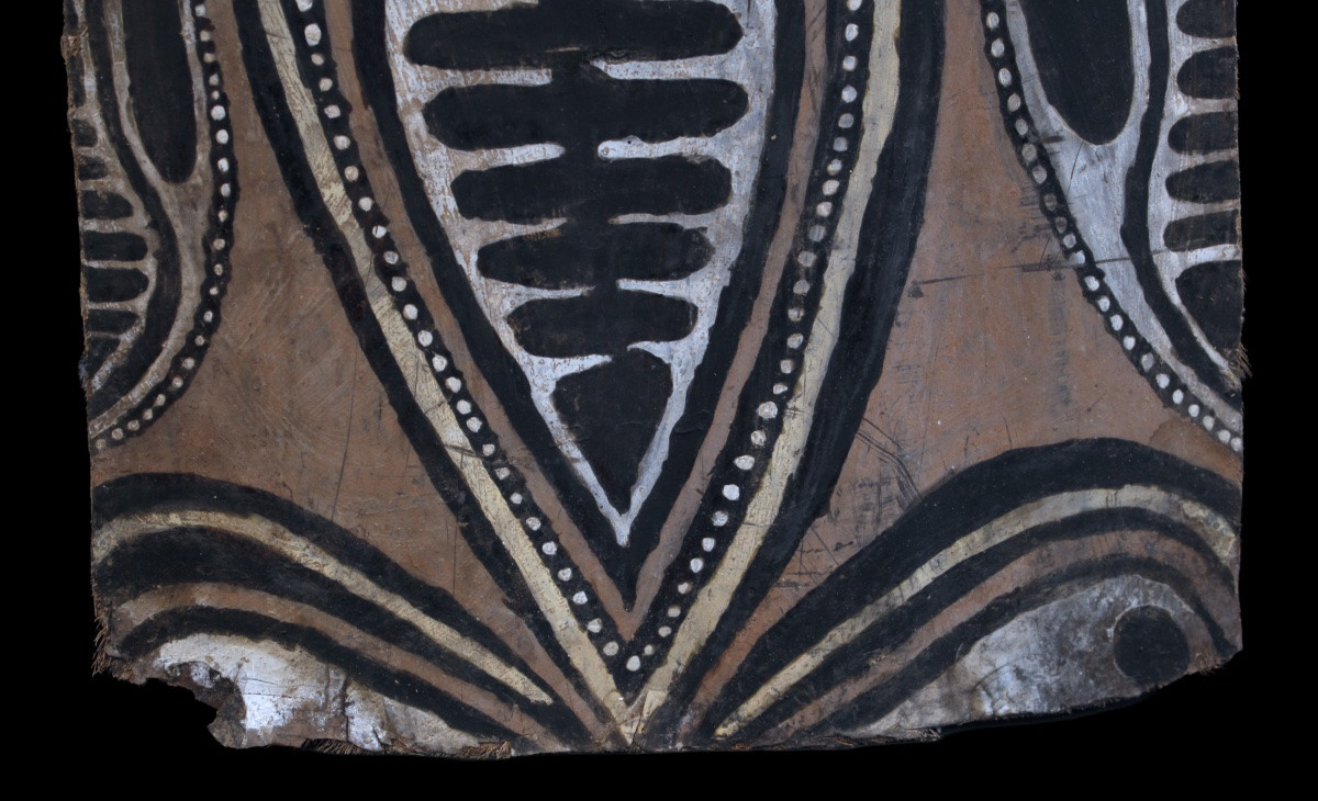 Ecorce Peinte, Papouasie Nouvelle Guinée, art premier, art océanien, art tribal, 94 x 38 cm-photo-4