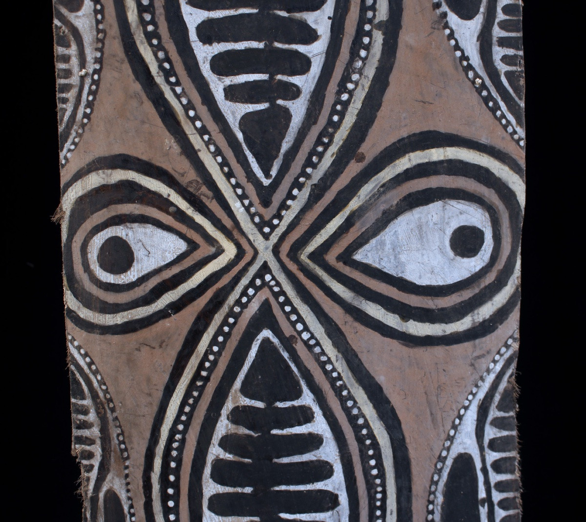Ecorce Peinte, Papouasie Nouvelle Guinée, art premier, art océanien, art tribal, 94 x 38 cm-photo-1