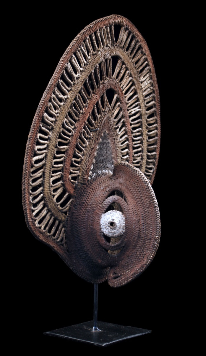 Yam Mask, Mask, Oceania, Primitive Art, Oceanic Art, Tribal Art, Basketwork, 40 Cm-photo-2
