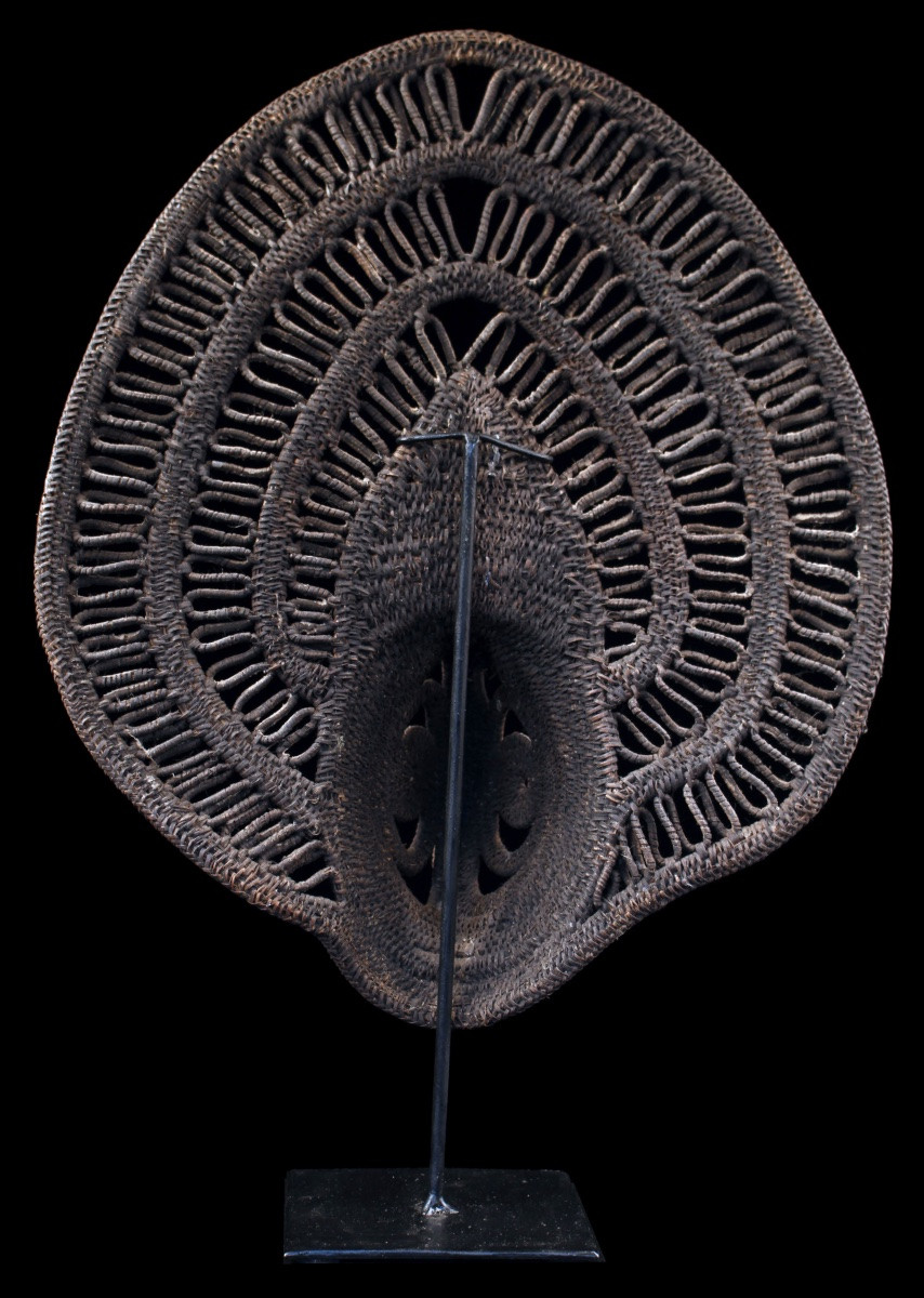 Yam Mask, Mask, Oceania, Primitive Art, Oceanic Art, Tribal Art, Basketwork, 40 Cm-photo-3