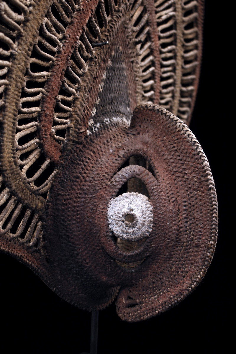 Yam Mask, Mask, Oceania, Primitive Art, Oceanic Art, Tribal Art, Basketwork, 40 Cm-photo-4