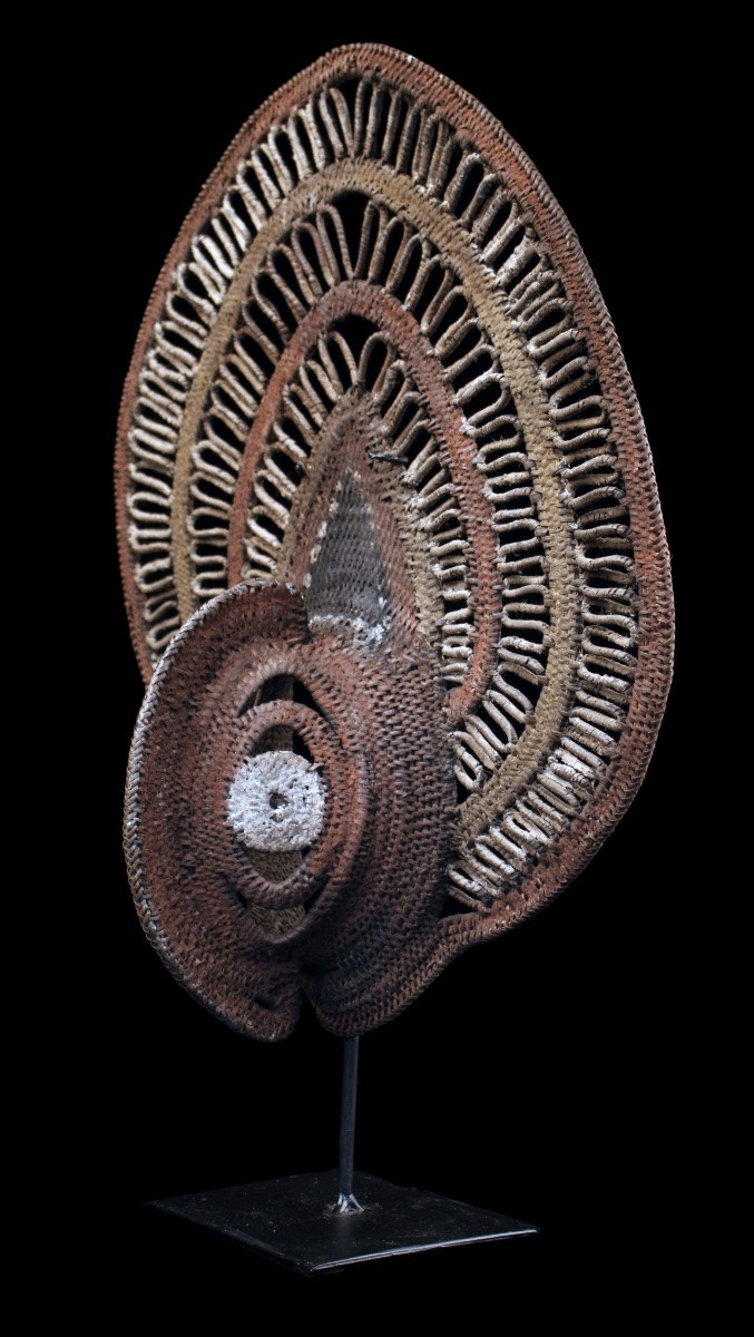 Yam Mask, Mask, Oceania, Primitive Art, Oceanic Art, Tribal Art, Basketwork, 40 Cm-photo-6