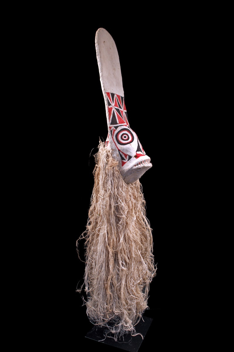 Masque Baining, Nouvelle Bretagne, Papouasie Nouvelle Guinée, Art Océanien, Art Tribal, 187 cm-photo-2
