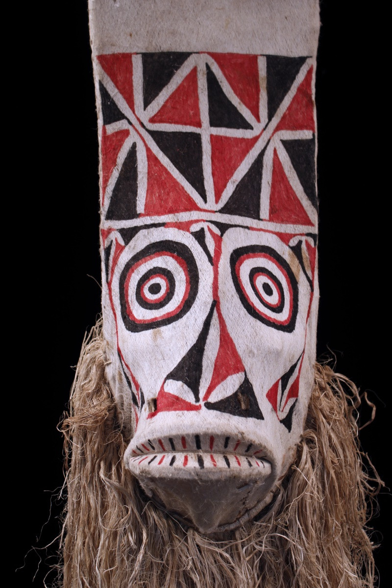 Masque Baining, Nouvelle Bretagne, Papouasie Nouvelle Guinée, Art Océanien, Art Tribal, 187 cm-photo-2
