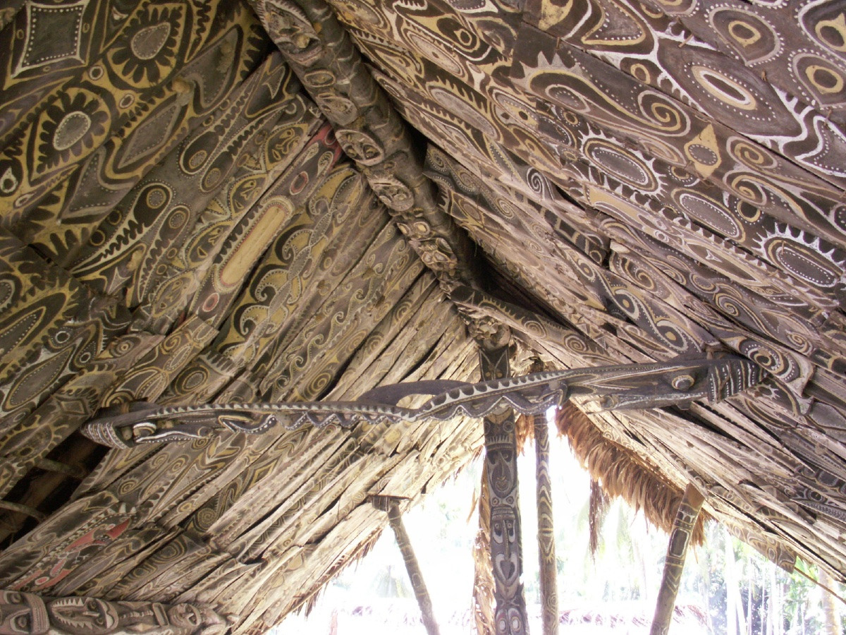Painted Bark, Blackwater, Primitive Art, Oceanic Art, Tribal Art, Bark Painting, 69cm-photo-4