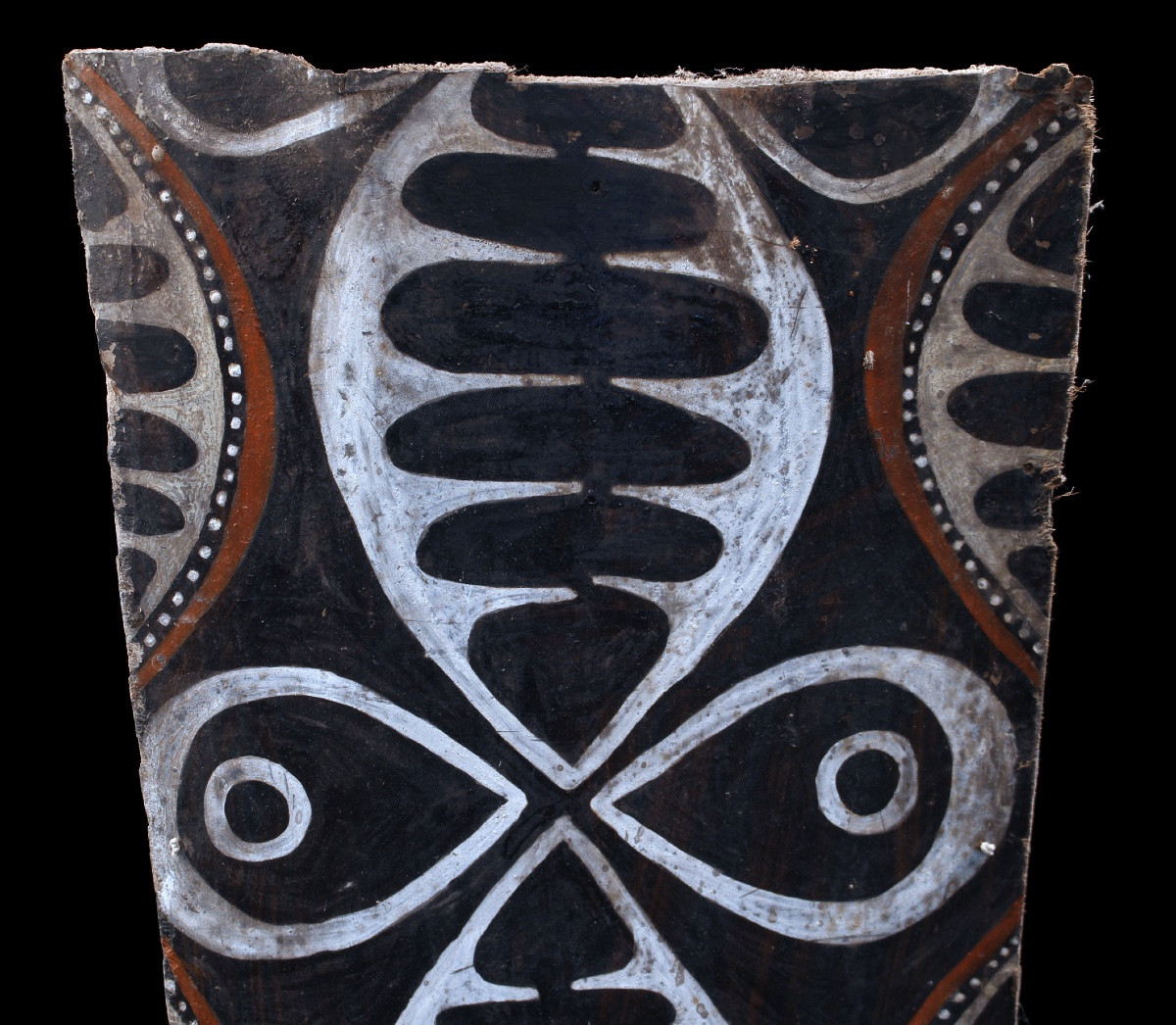 Painted Bark, Kwoma Ethnic Group, Papua New Guinea, Tribal Art, Oceanic Art, 82 Cm-photo-2