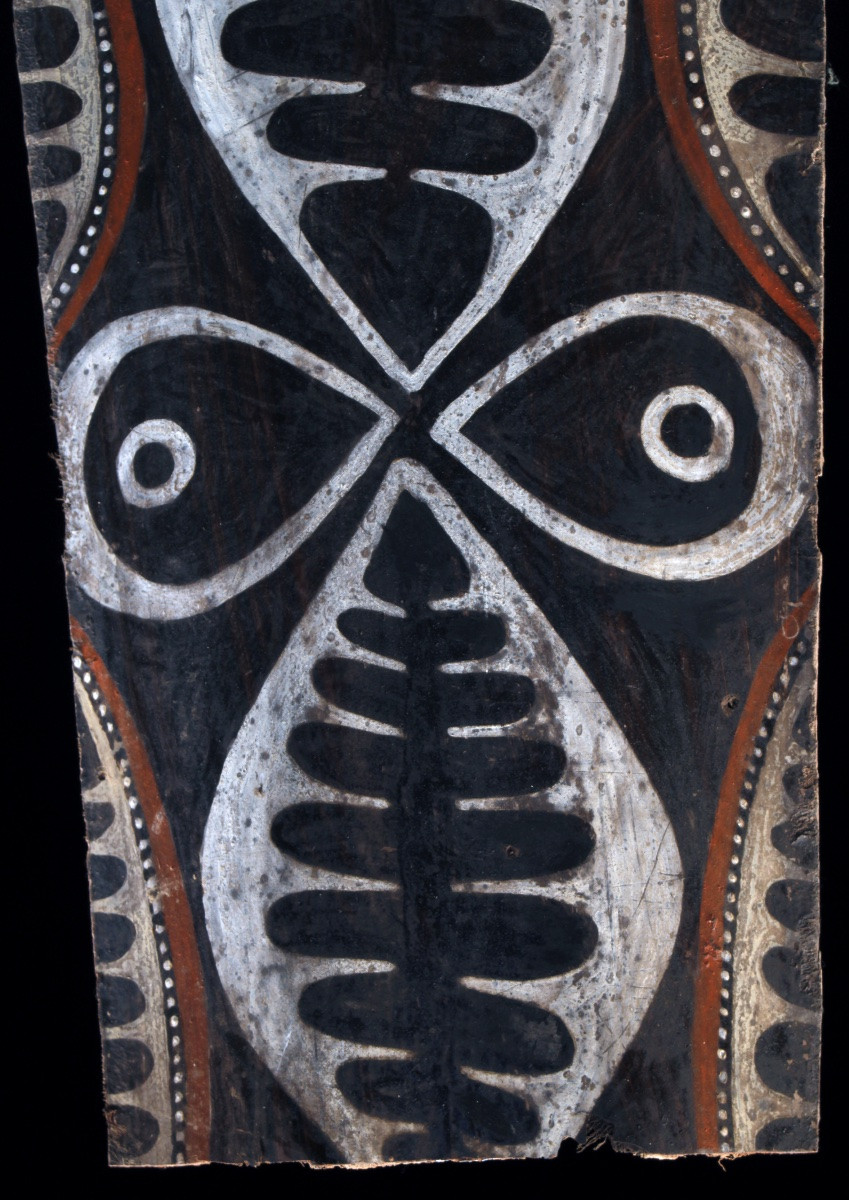Painted Bark, Kwoma Ethnic Group, Papua New Guinea, Tribal Art, Oceanic Art, 82 Cm-photo-4