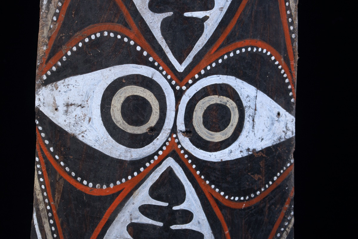 Ecorce Peinte, Ethnie Kwoma, Papouasie Nouvelle Guinée, Art Premier, Art Océanien, 100 cm-photo-3