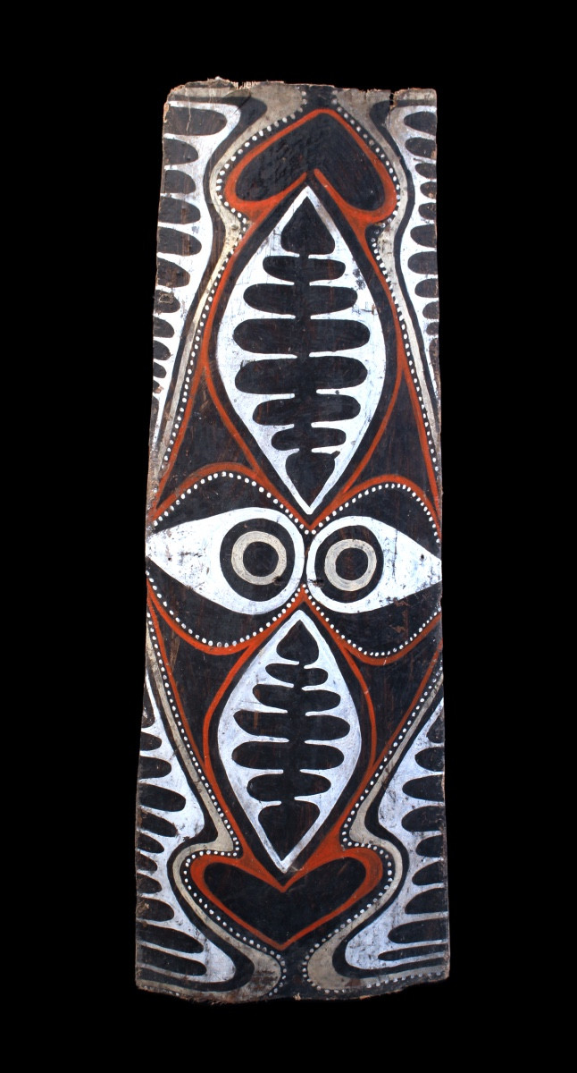 Ecorce Peinte, Ethnie Kwoma, Papouasie Nouvelle Guinée, Art Premier, Art Océanien, 100 cm