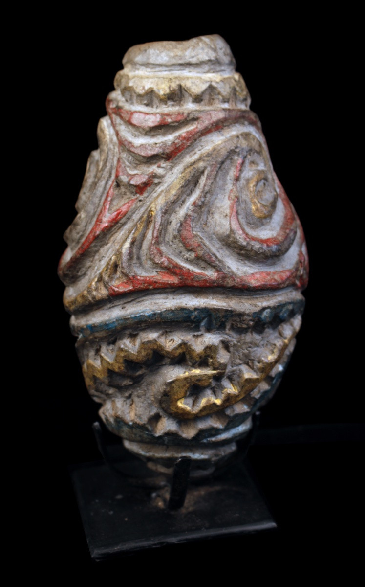 Flûte en Poterie, Art Tribal, Art Océanien, Océanie, Instrument traditionnel, 15 cm-photo-3