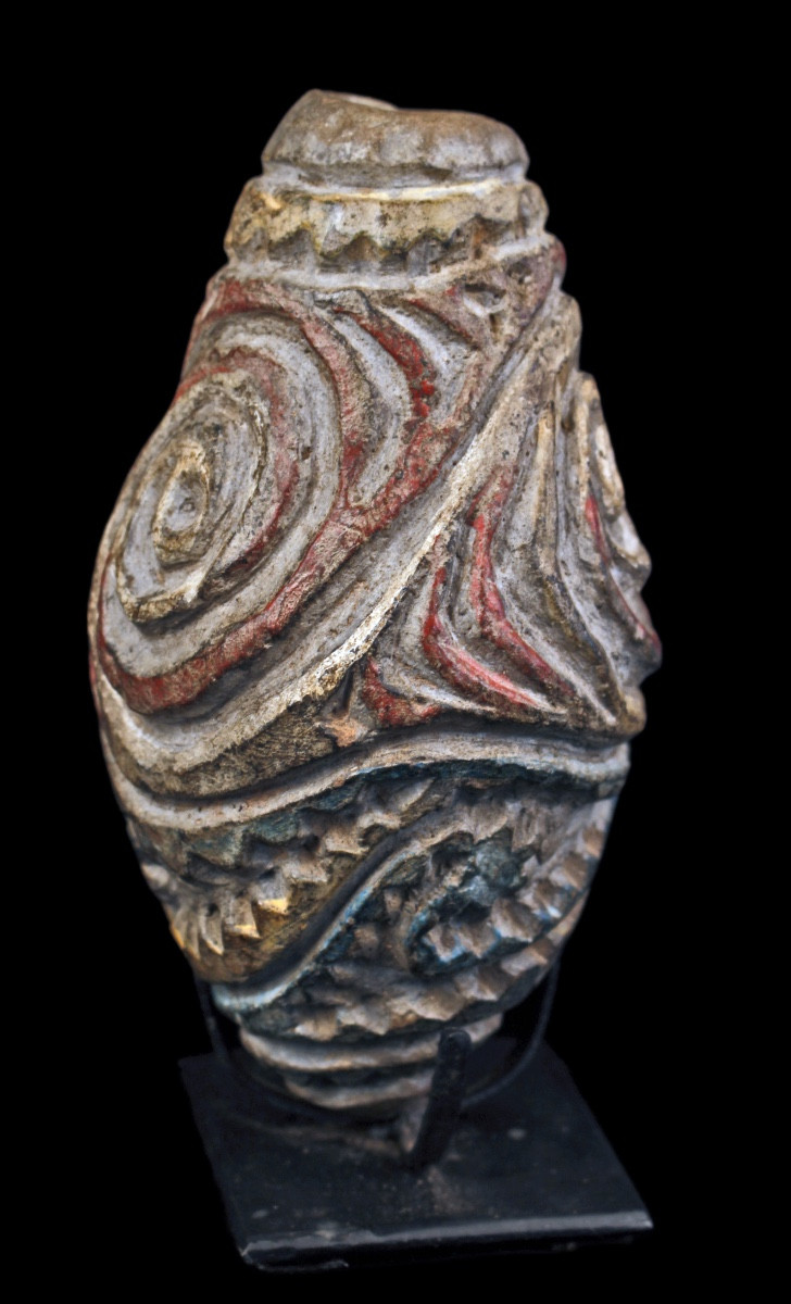 Flûte en Poterie, Art Tribal, Art Océanien, Océanie, Instrument traditionnel, 15 cm