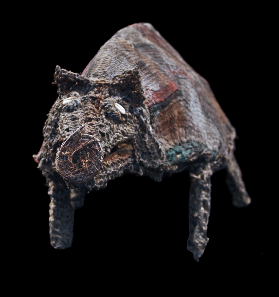 Amulette cochon, Figure De Culte tressée, Art Tribal, Papouasie Nouvelle Guinée, Océanie, 58 cm-photo-5