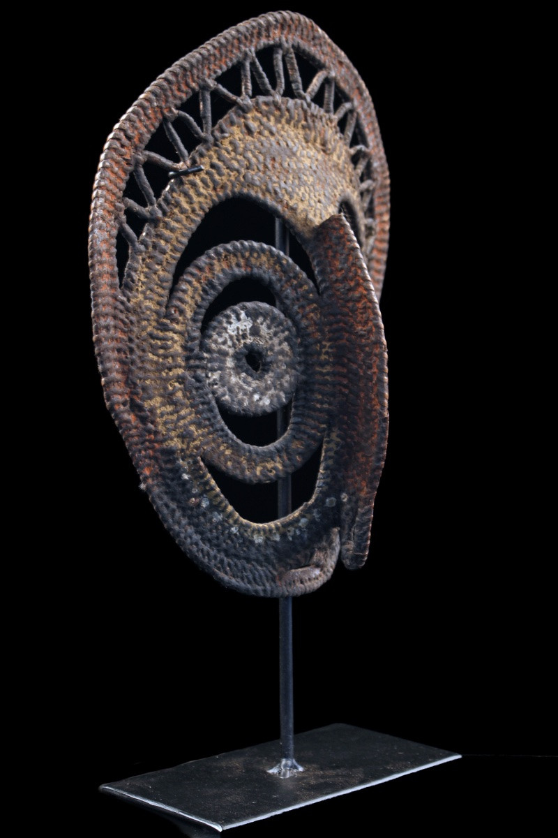 Yam Mask, Mask, Oceania, Primitive Art, Oceanic Art, Tribal Art, Basketry, 26 Cm-photo-3