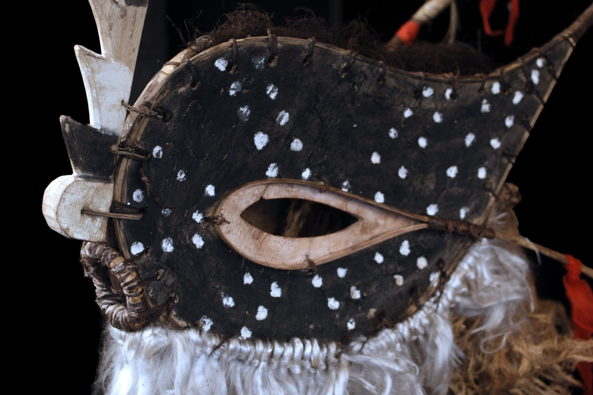 Dance Mask, Papua New Guinea, Tribal Art, Oceanic Art, Tabar Islands, 85 Cm-photo-2
