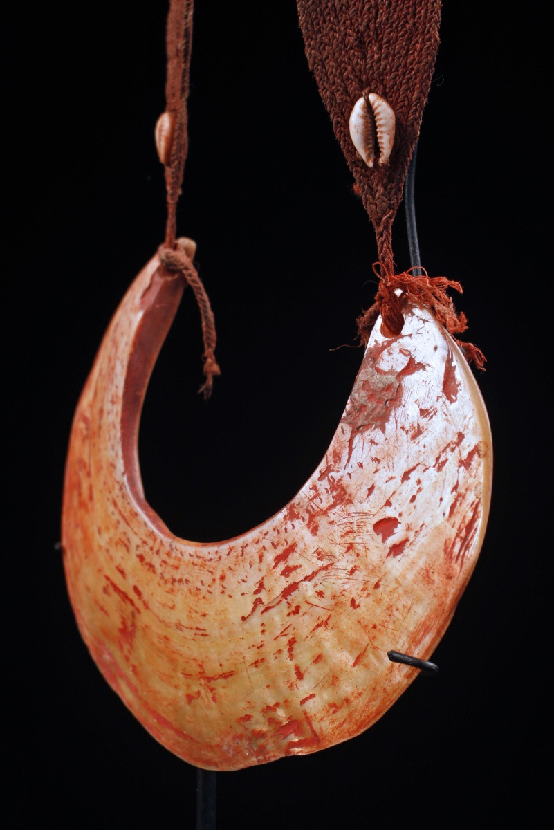 Kina Currency, Papua New Guinea, Tribal Art, Oceanic Art, 43 X 21 Cm As Exposed With The Cord-photo-3