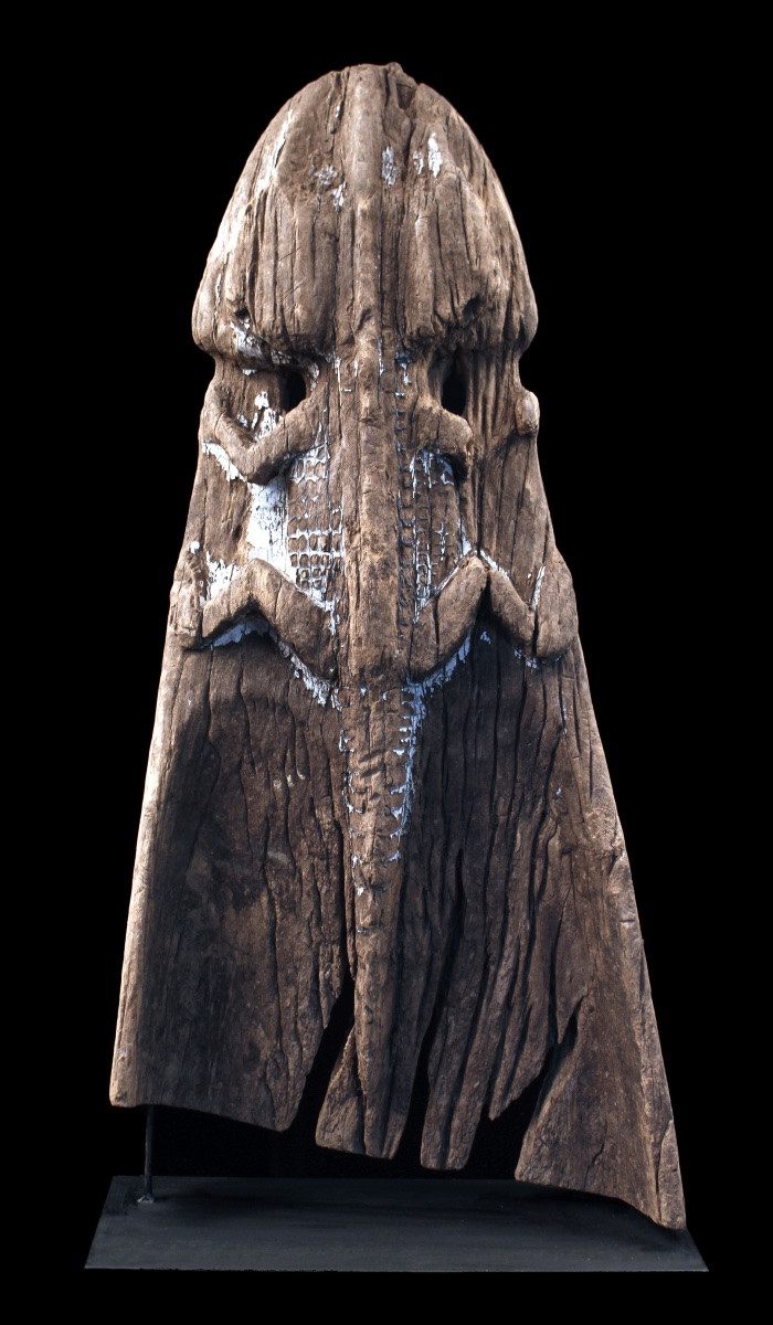 Old Canoe Prow, Oceania, Primitive Art, Oceanic Art, Marine Object, 95 Cm-photo-2