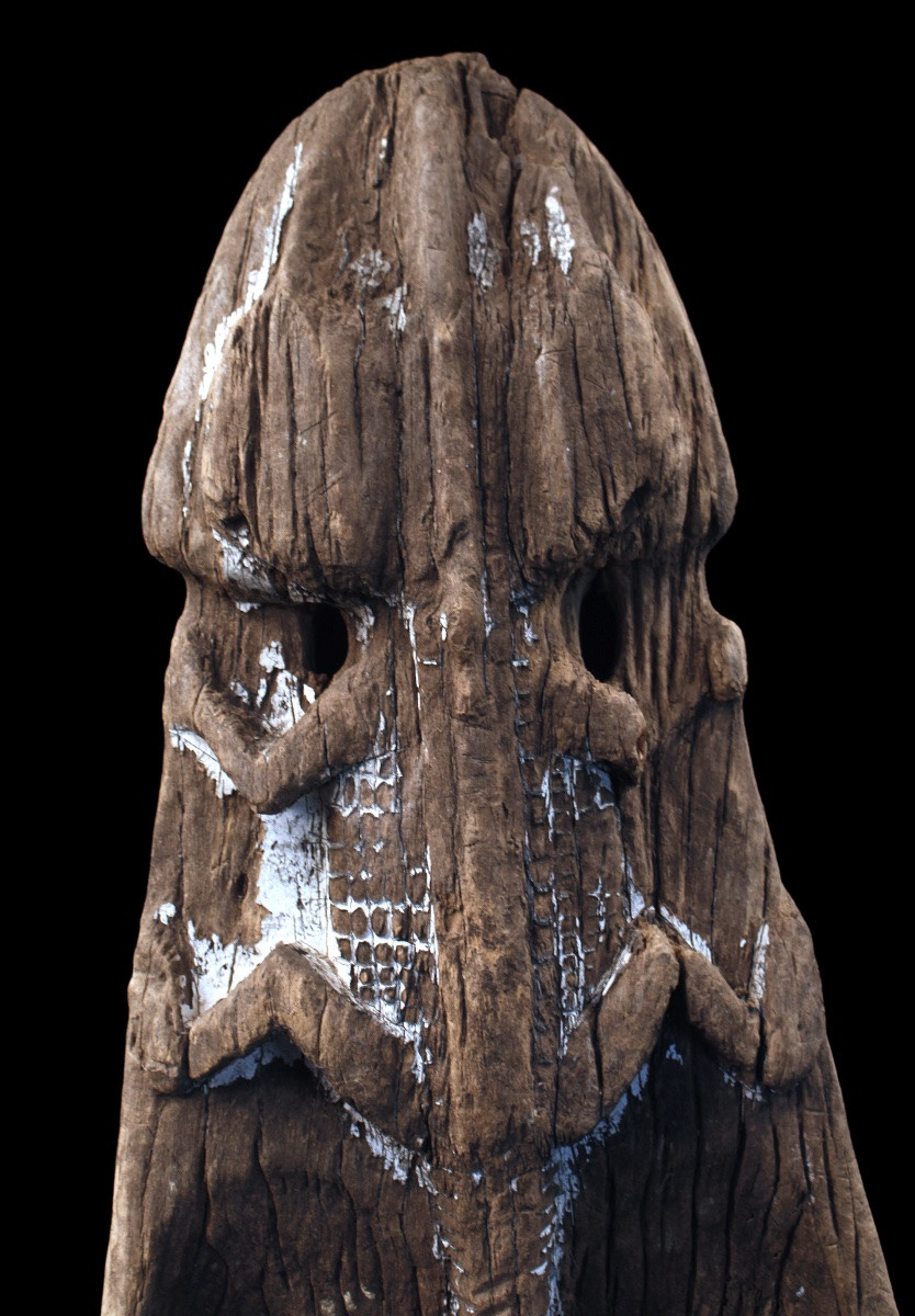 Old Canoe Prow, Oceania, Primitive Art, Oceanic Art, Marine Object, 95 Cm-photo-3