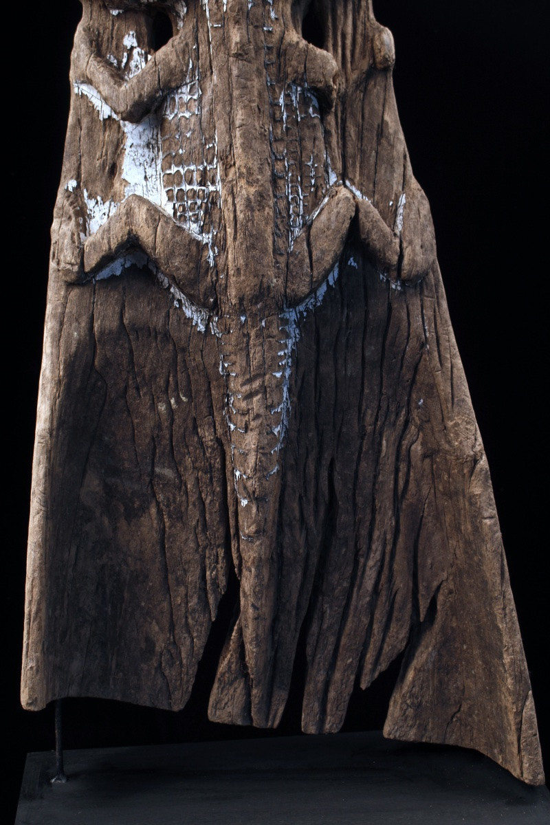 Old Canoe Prow, Oceania, Primitive Art, Oceanic Art, Marine Object, 95 Cm-photo-4