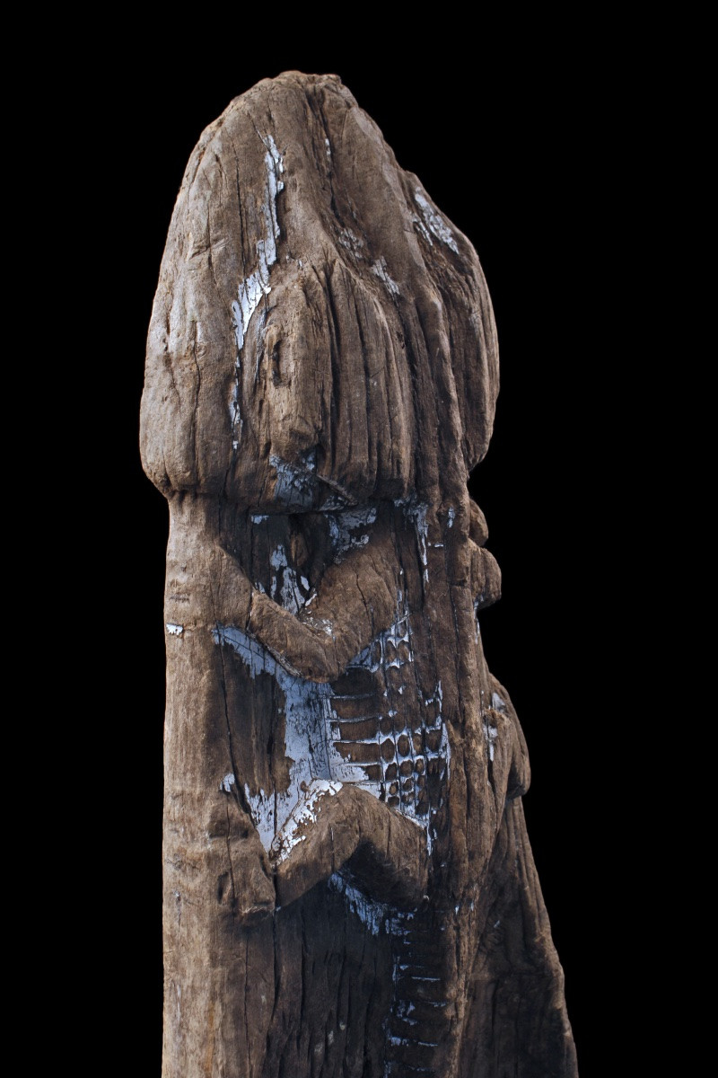 Old Canoe Prow, Oceania, Primitive Art, Oceanic Art, Marine Object, 95 Cm-photo-1