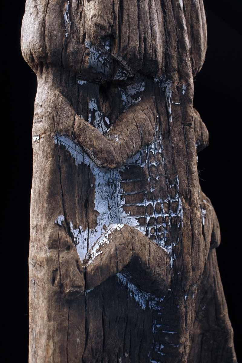 Old Canoe Prow, Oceania, Primitive Art, Oceanic Art, Marine Object, 95 Cm-photo-3