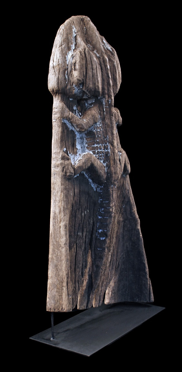 Old Canoe Prow, Oceania, Primitive Art, Oceanic Art, Marine Object, 95 Cm