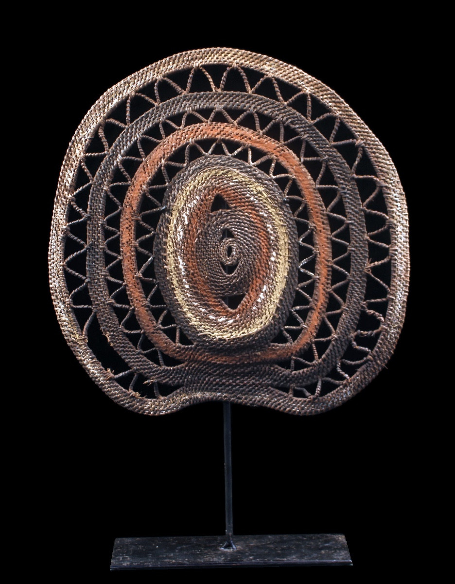 Coiffe Wagnen, Art Tribal, Art Océanien, Océanie, Papouasie Nouvelle Guinée, 31 x 31 cm