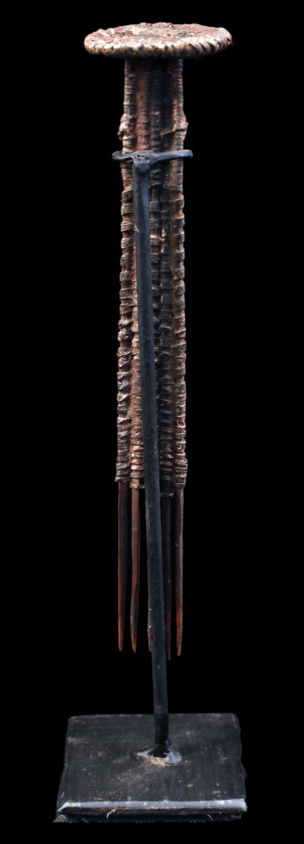 Peigne d'apparat, art tribal, art océanien, arts premiers, ornement traditionnel, 17 cm-photo-6