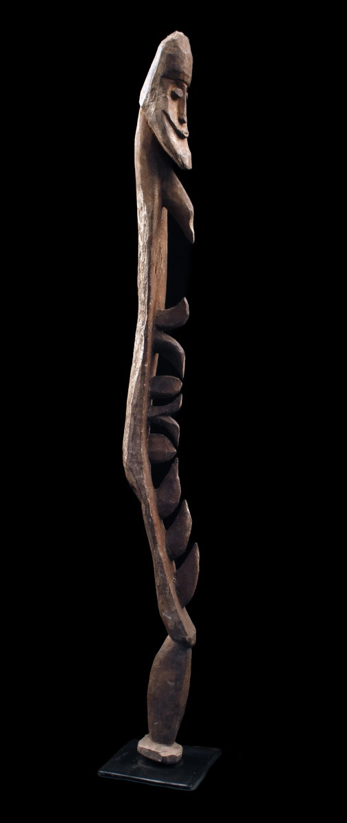 Figure de culte Yipwon, Papouasie Nouvelle Guinée, Art Océanien, Art Premier, Art Tribal, 90 cm-photo-3