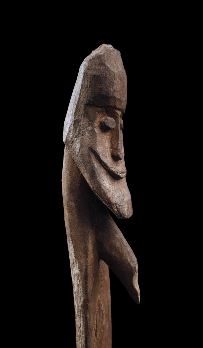 Figure de culte Yipwon, Papouasie Nouvelle Guinée, Art Océanien, Art Premier, Art Tribal, 90 cm-photo-4