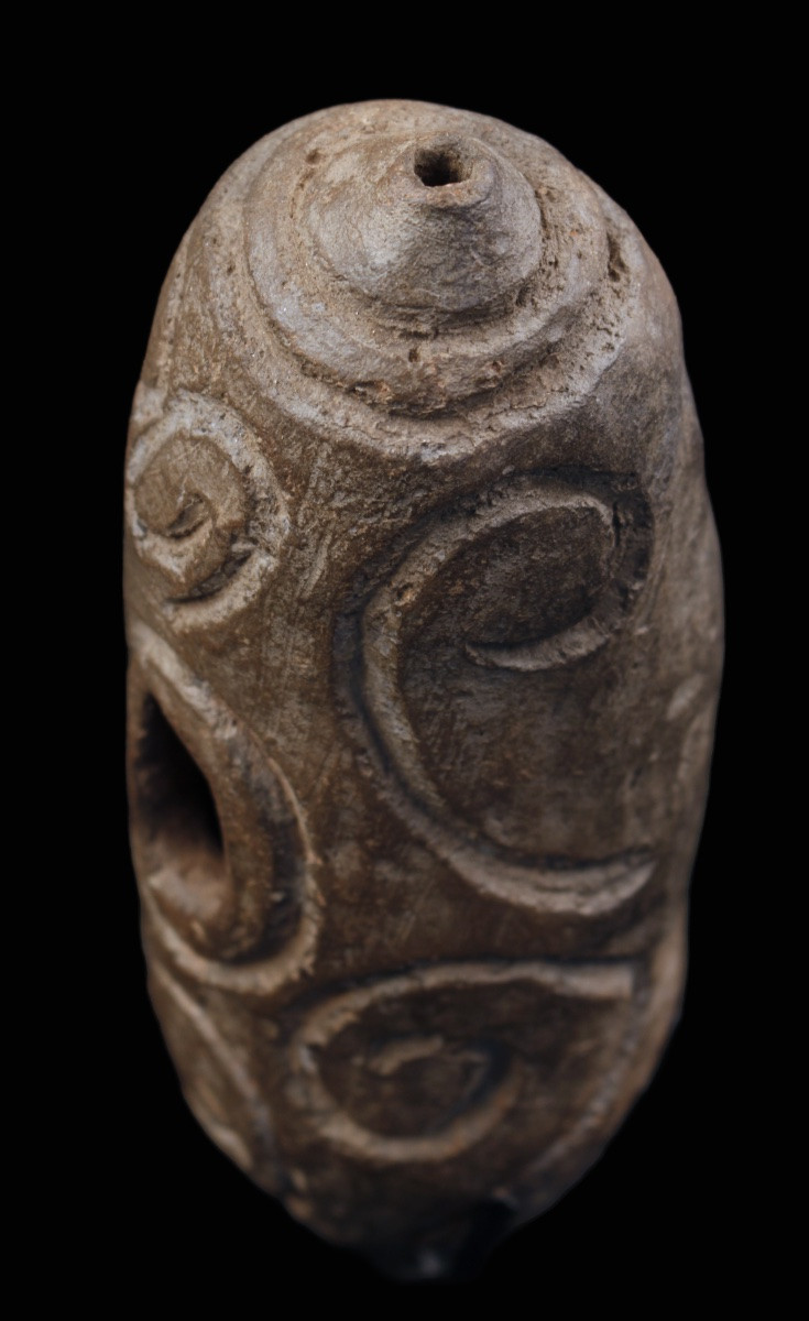 Flûte en Poterie, Art Tribal, Art Océanien, Océanie, Instrument traditionnel, 22 cm-photo-2