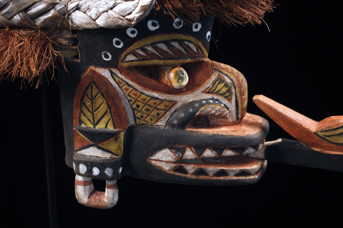 Tatanua Mask, Malagan Mask, Tabar Islands, Oceanic Art, Tribal Art, 38 X 22 X 58 Cm -photo-3
