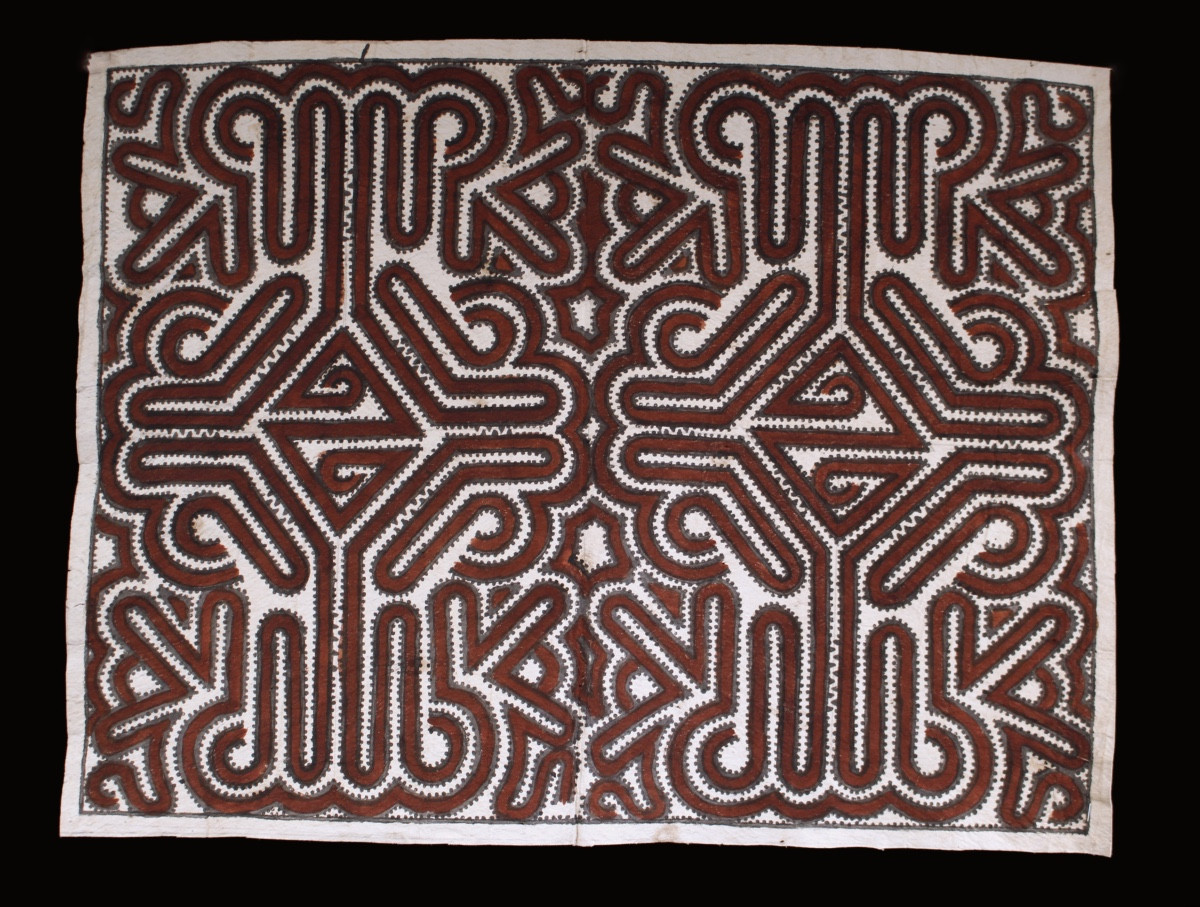 Tapa Cloth, Oceanic Art, Tribal Art, Primitive Art, Oceania, Papua New Guinea, 69 X 53 Cm 