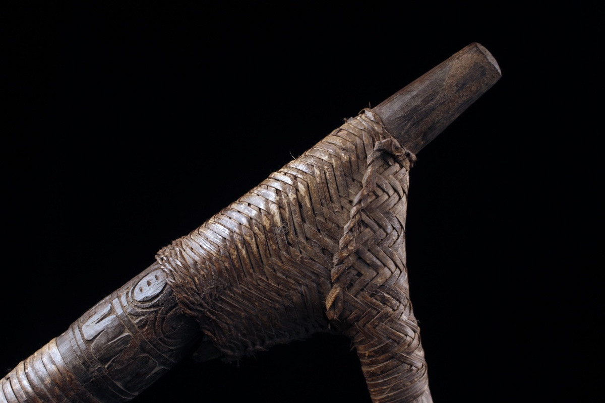 Sago Pounder, Tribal Art, Oceanic Art, Papua New Guinea, Pacific Art, 62 Cm-photo-3